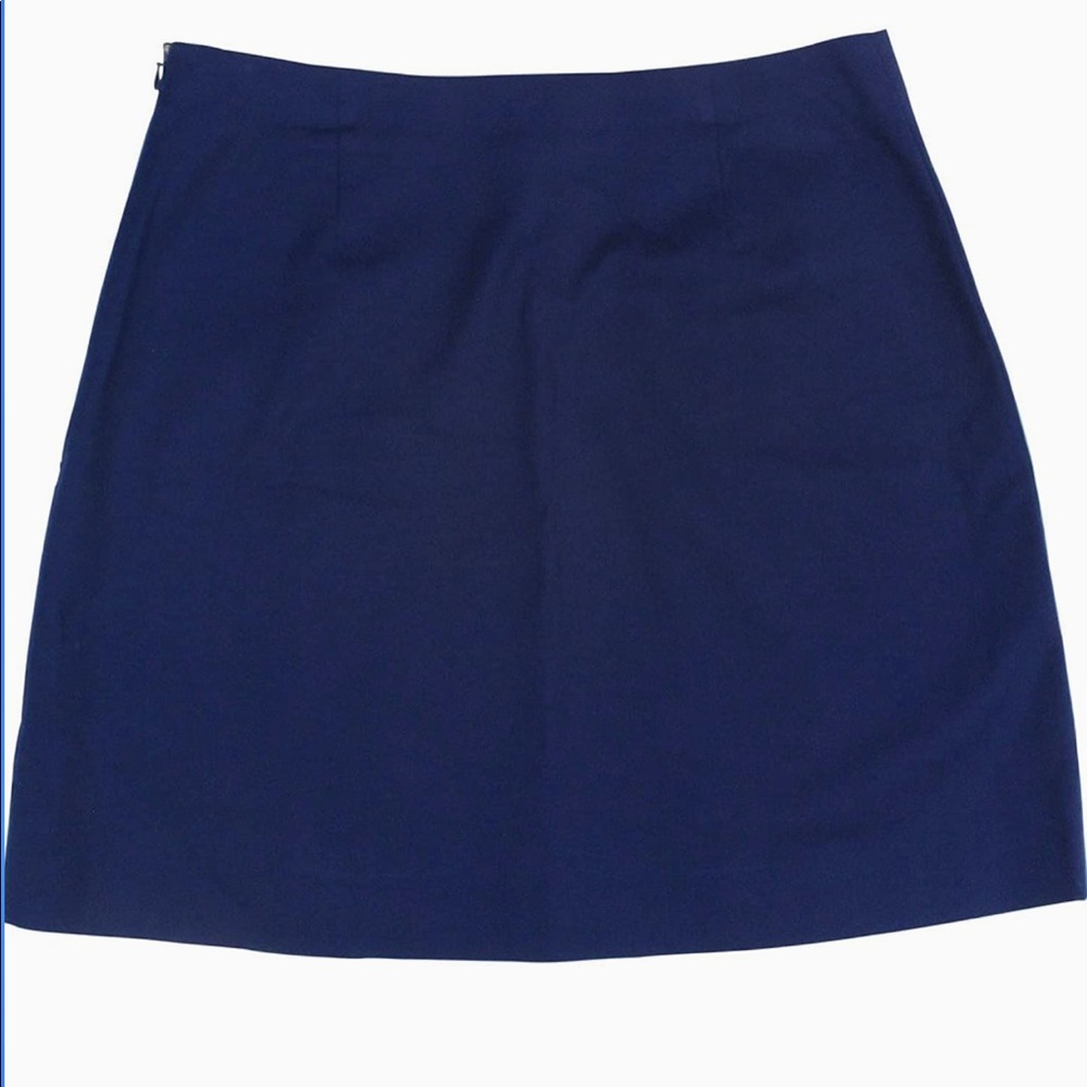 Lauren Ralph Lauren Pleated A-Line Skirt Navy - Picture 4 of 7
